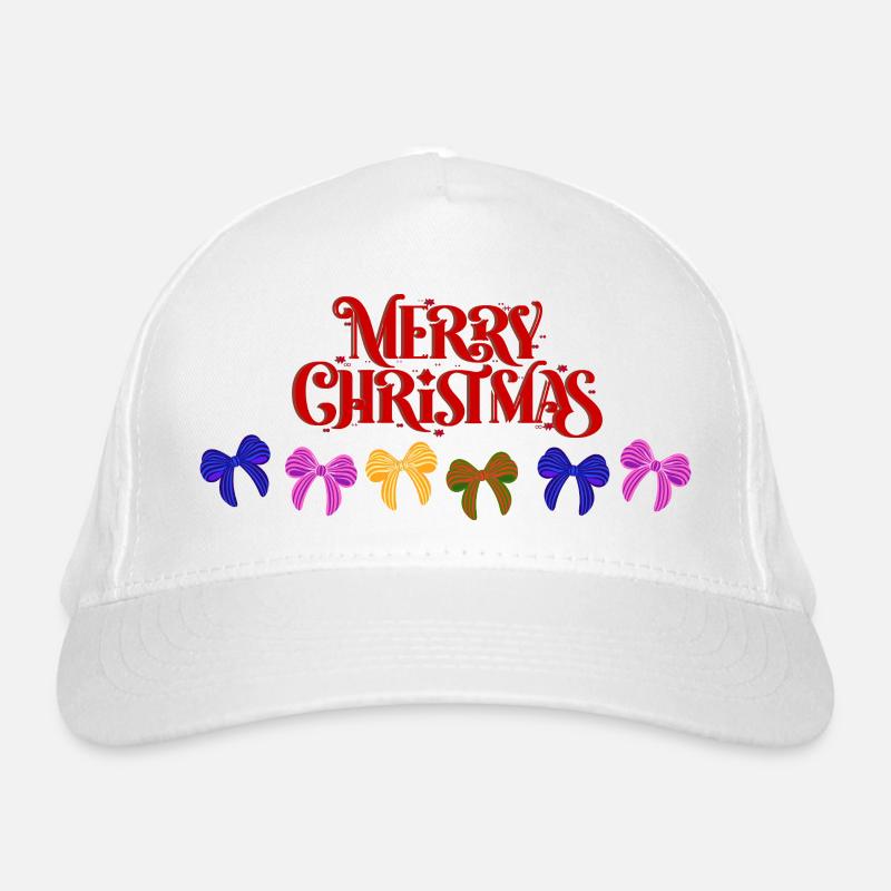 Merry Christmas Bow Parade Organic Baseball Cap