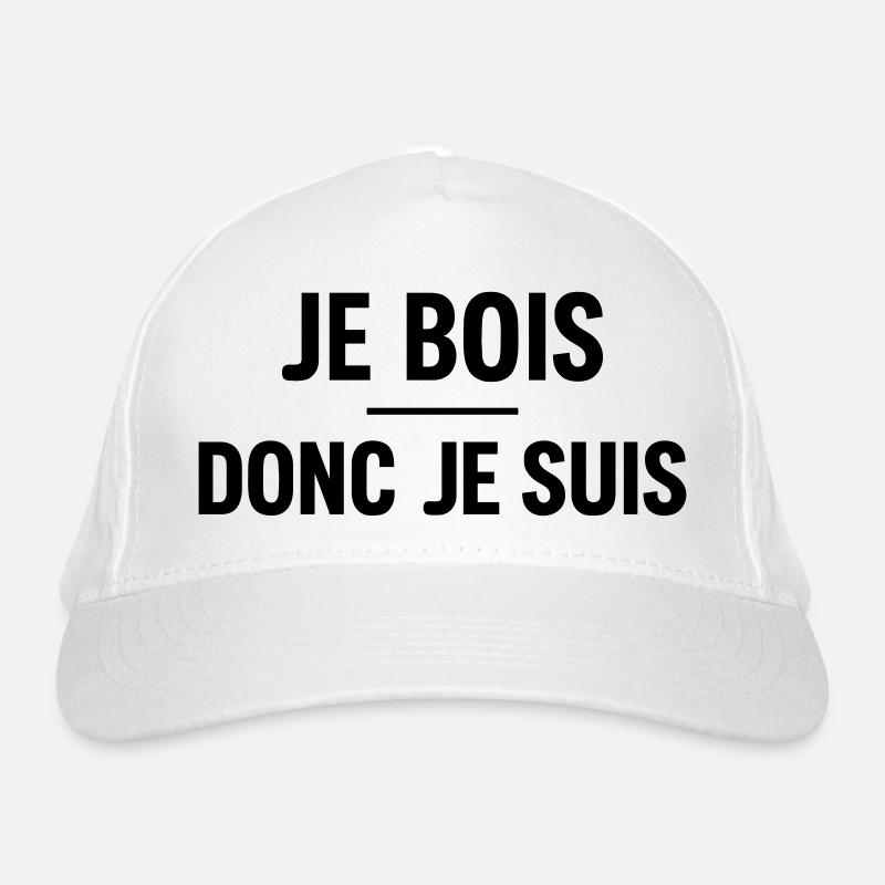 Ich trinke, also bin ich ein humorvoller Aperitif Bio-Baseballkappe