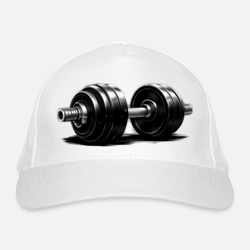 Powerful Dumbbell Dumbbell Fitness Design Organic Baseball Cap