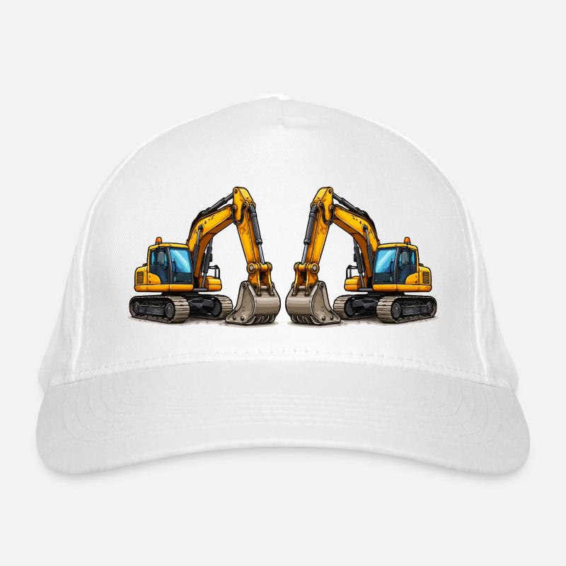 Excavator Vehicles Organic Baseball Cap