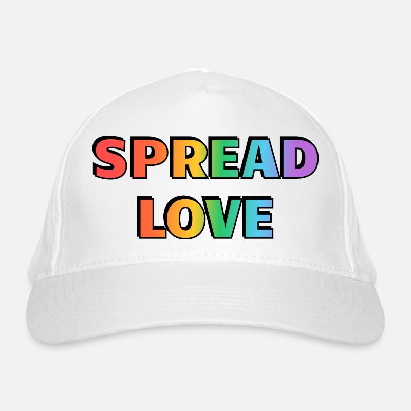 Typographie arc-en-ciel Spread Love Casquette classique bio