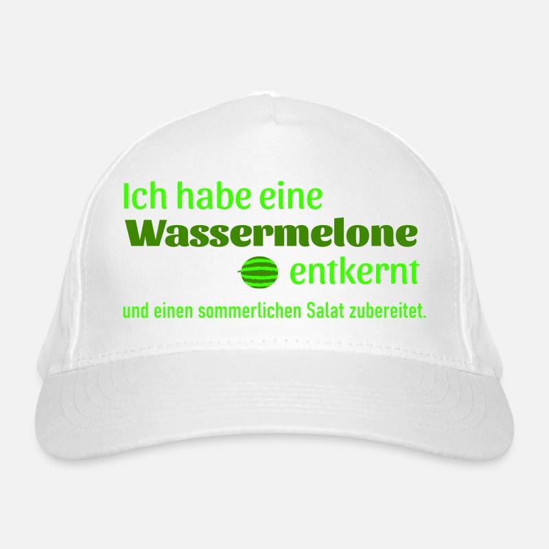 Wassermelone entkernt  Bio-Baseballkappe