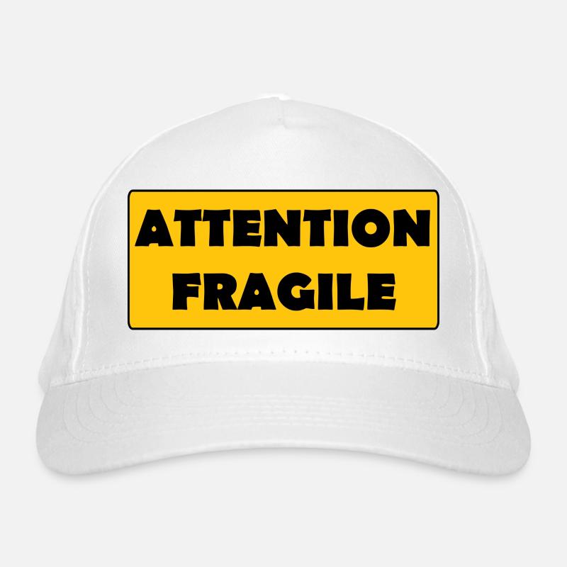 Attention Fragile Casquette classique bio