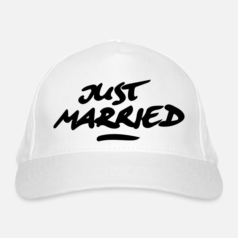 just married 1C Bio-Baseballkappe