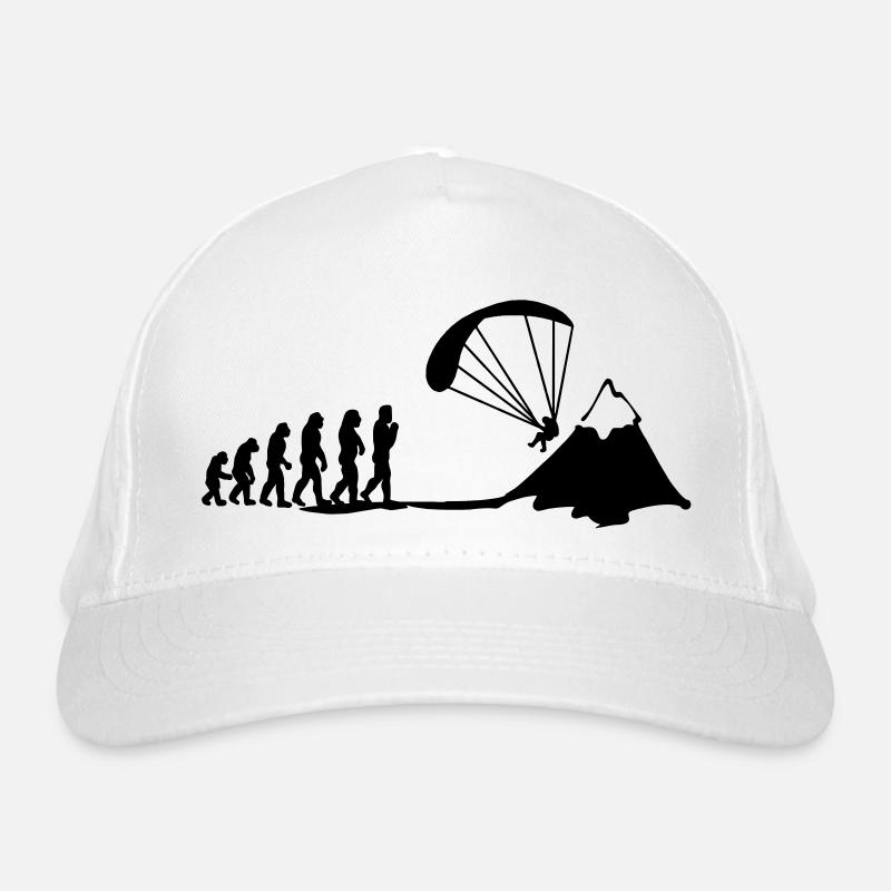paragliding evolution - Organic Baseball Cap - white