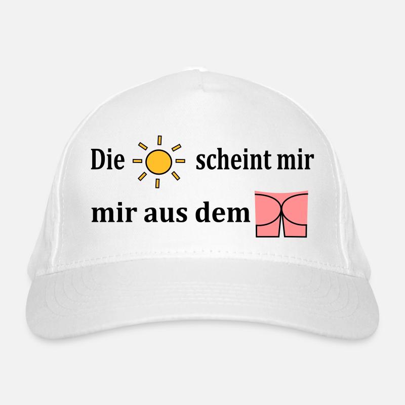 Die Sonne scheint mir aus dem Popo Bio-Baseballkappe