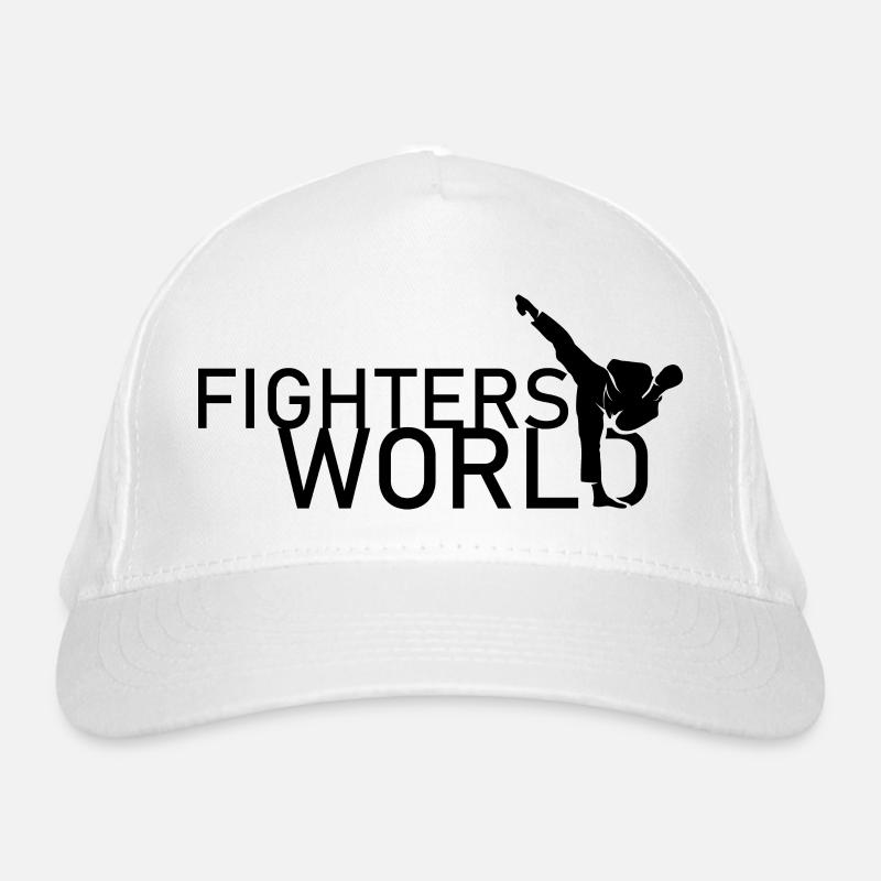 fighters world karate fighting kampfsport symbol - Bio-Baseballkappe - Weiß