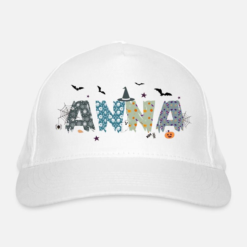 Anna name girl, HALLOWEEN Organic Baseball Cap