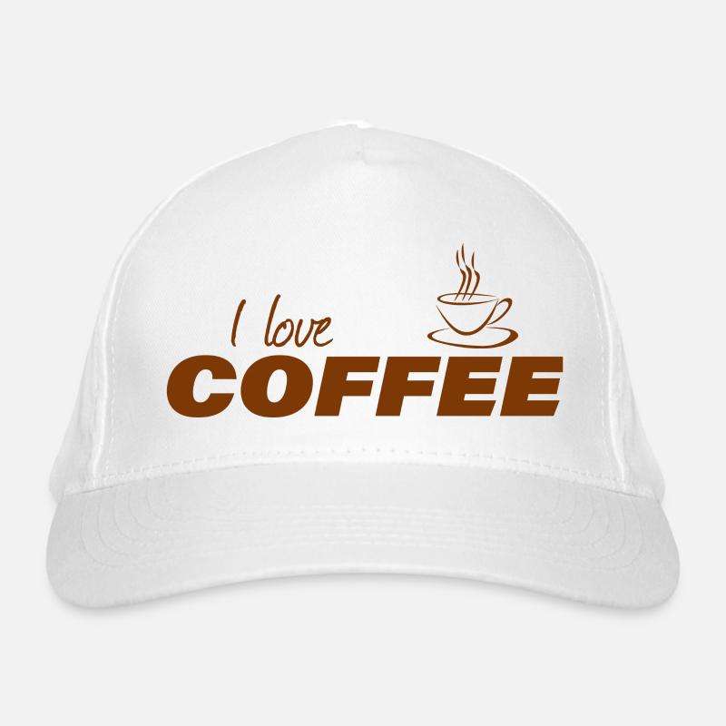 i love coffee Organic Baseball Cap