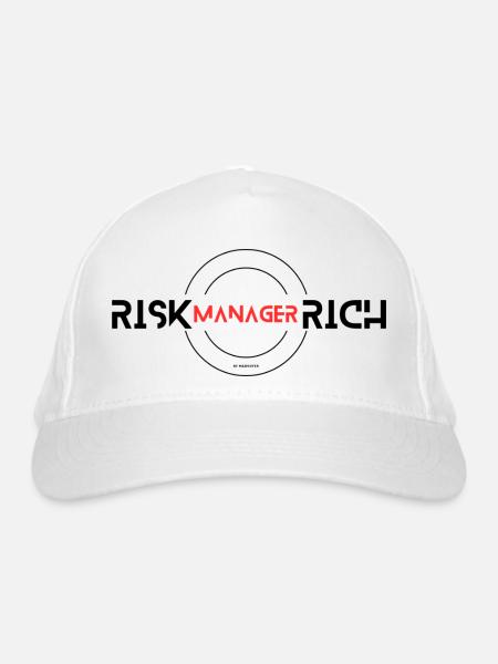 RISK MANAGER 3 - Organic Baseball Cap - white - Front