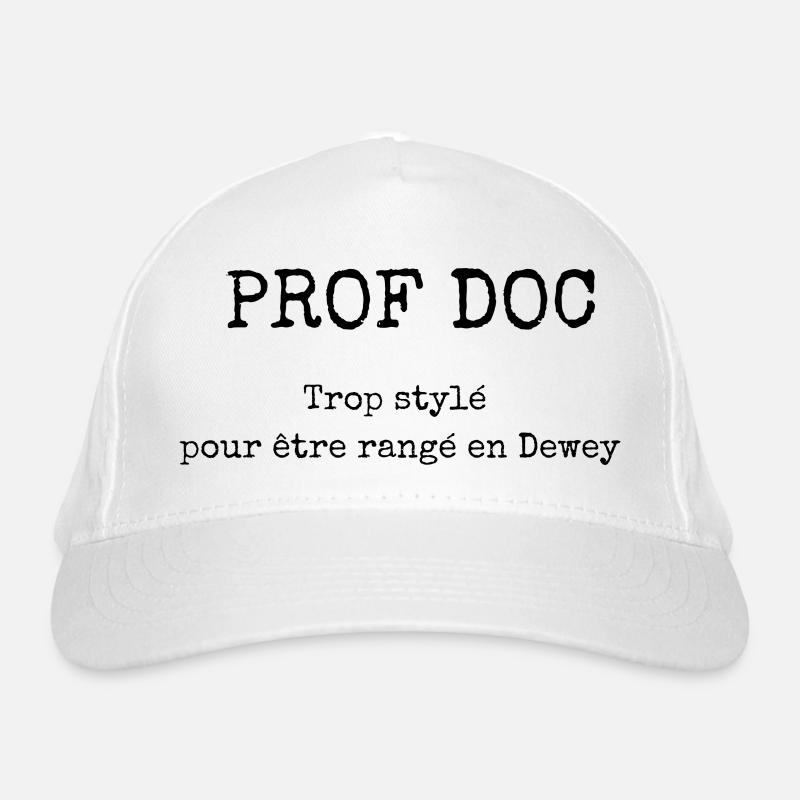 Geschenk des Lehrers Doc CDI Humor - Bio-Baseballkappe - Weiß