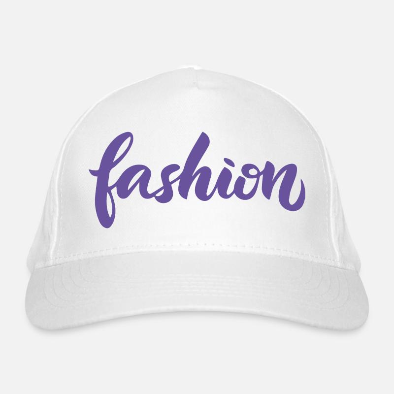 Tendance des écritures de lettrage mode violettes de mode Casquette classique bio