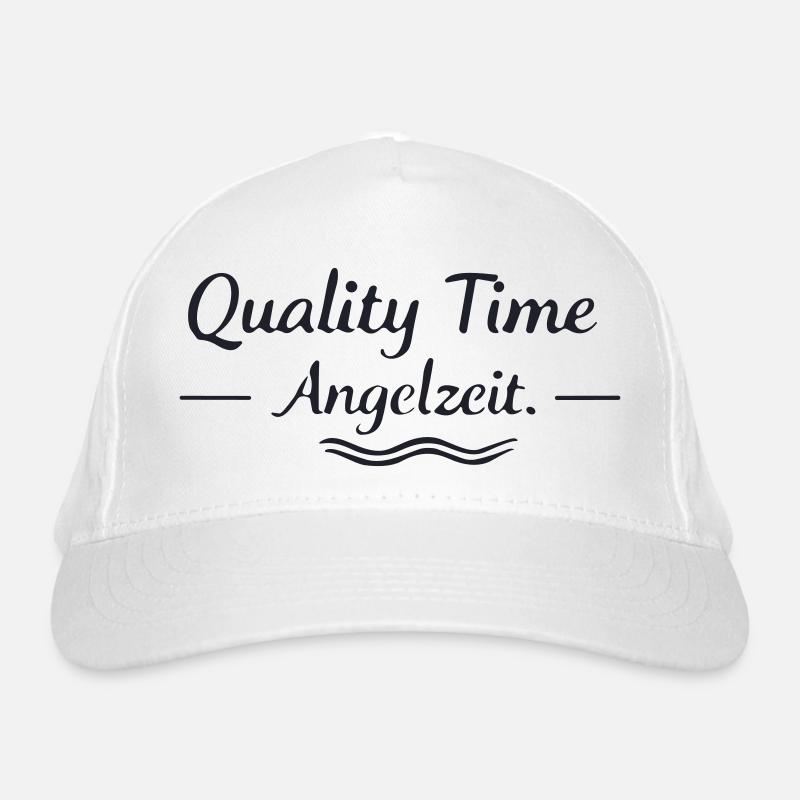 Temps de pêche de qualité - Casquette classique bio - blanc
