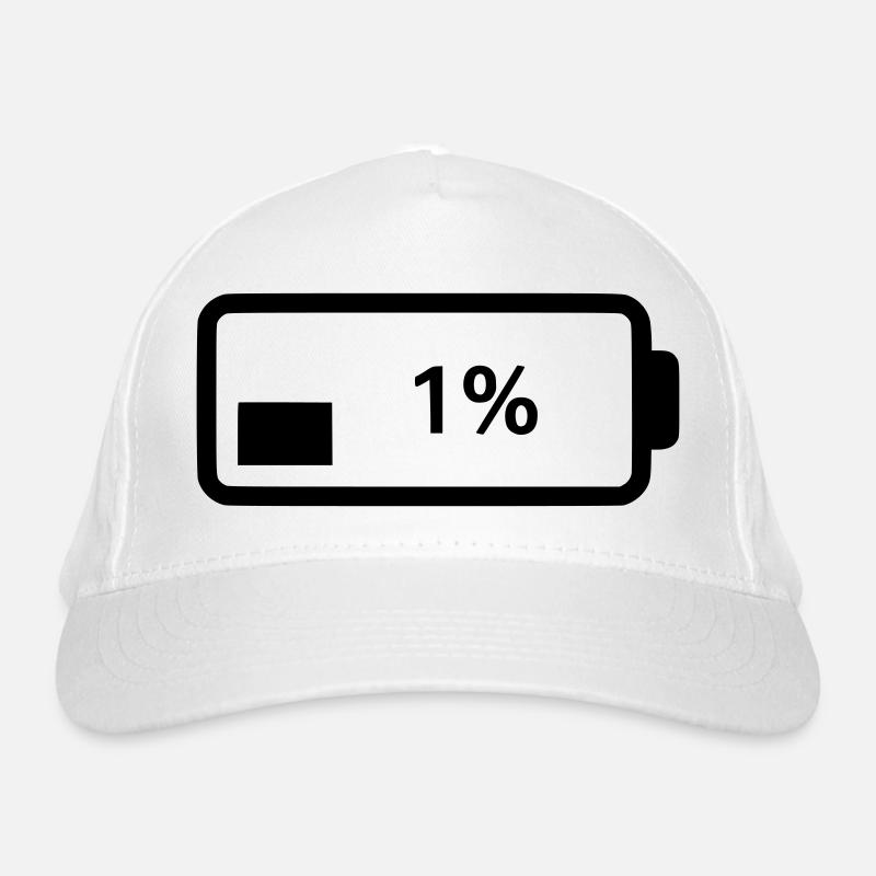 Niveau de charge du symbole de batterie 1 % Casquette classique bio