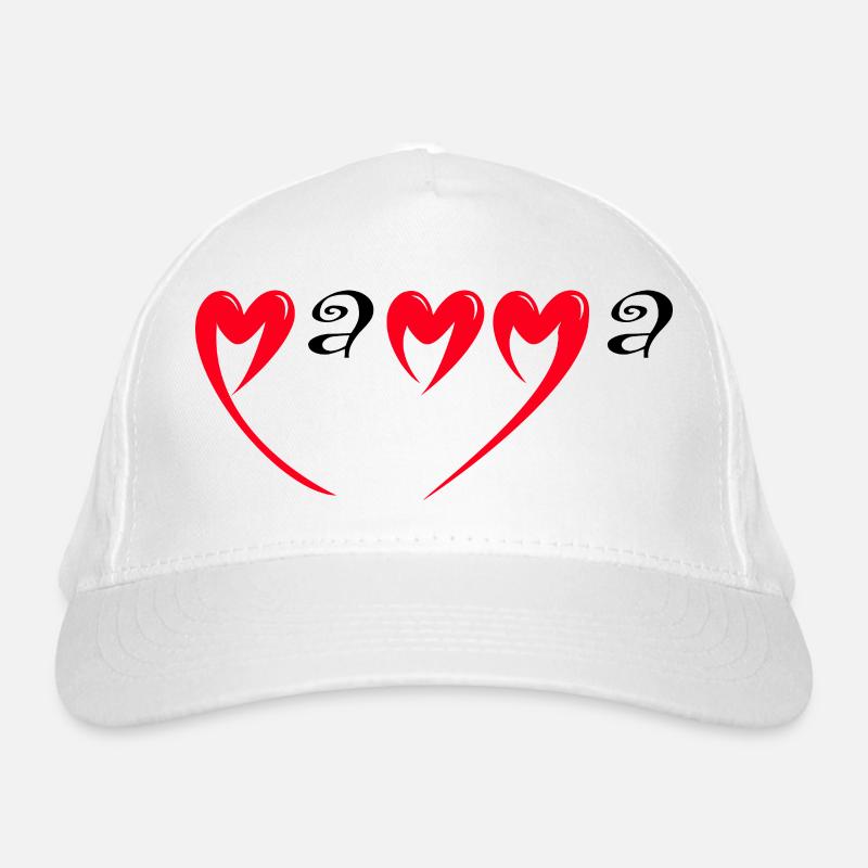 Frohen Muttertag Mama Rotes Herz Liebe Mütter Mama Bio-Baseballkappe