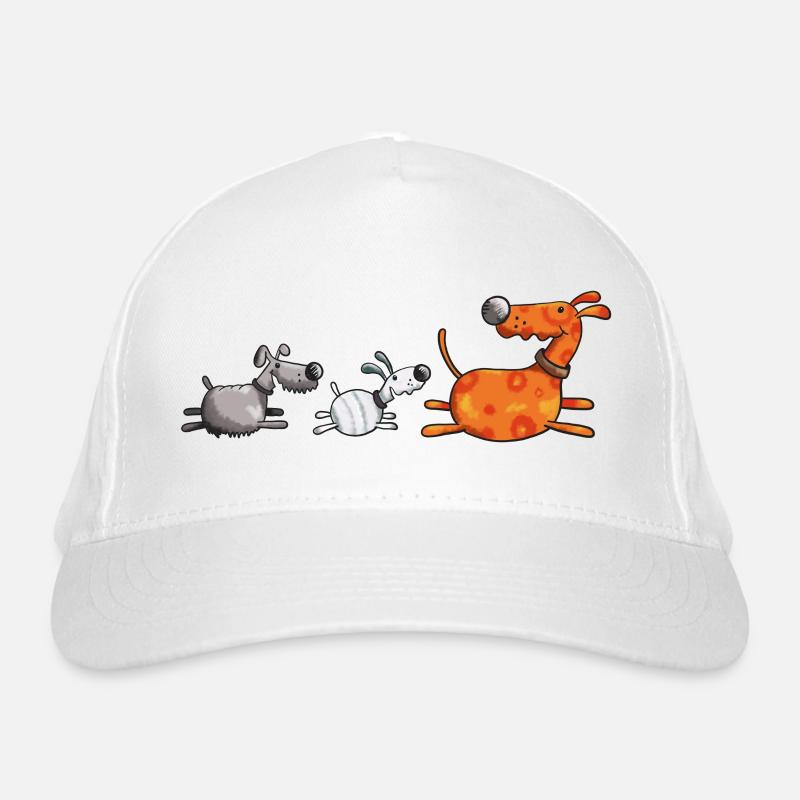 Drei Hundetiere - Hund - Hunde - Dog - Comic Bio-Baseballkappe