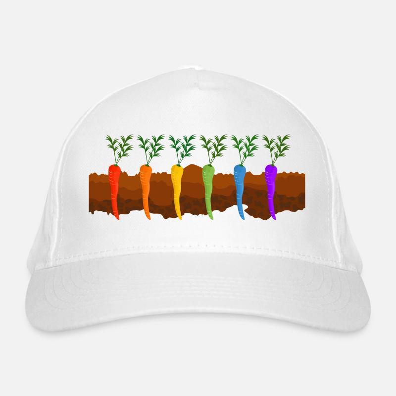garten biobauer-love gemüsebeet karottenregenbogen Bio-Baseballkappe