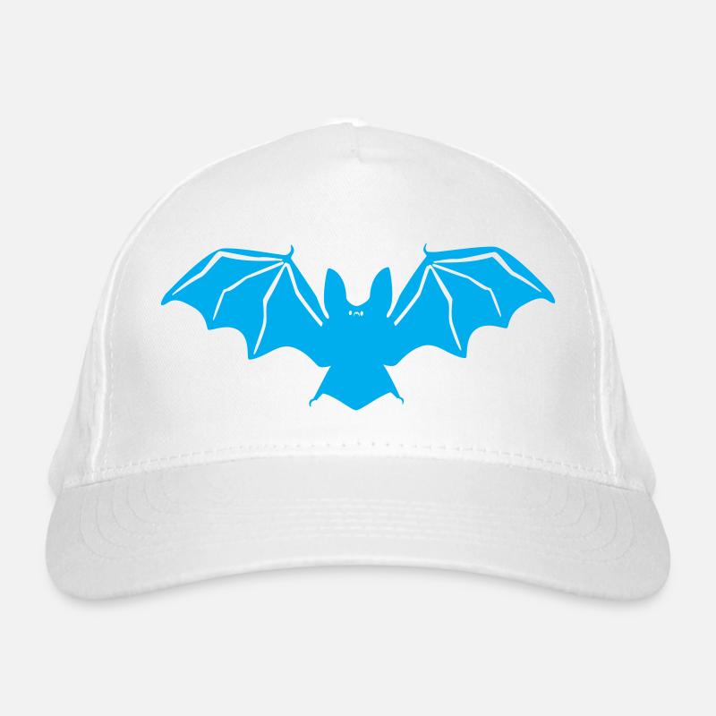 Blue Bat Silhouette Organic Baseball Cap
