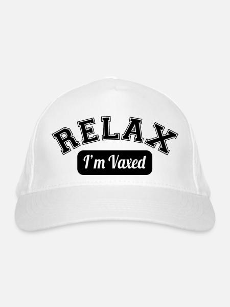 #Vaccinated - Organic Baseball Cap - white - Front