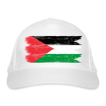 Beautiful Palestinian flag - Organic Baseball Cap - white - Front