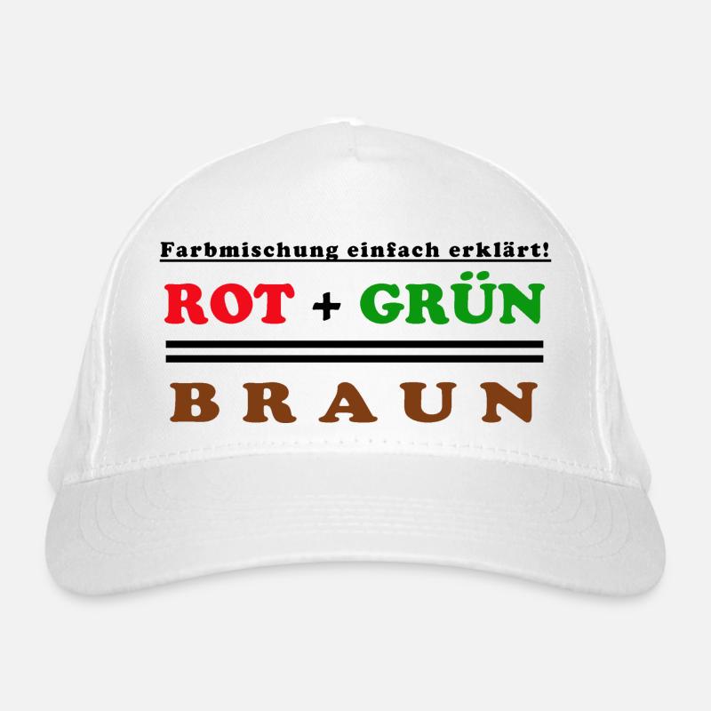 rouge + vert = marron Casquette classique bio