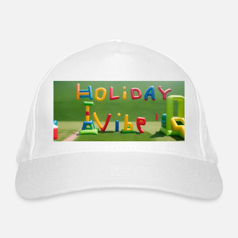 Holiday Vibe Gonflable Text Design Holiday Vibe Casquette classique bio