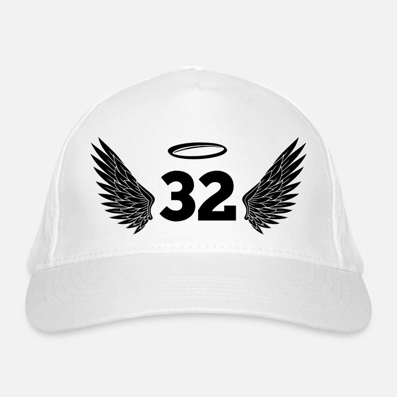 Numéro 32 ange - 32e anniversaire ailes Casquette classique bio
