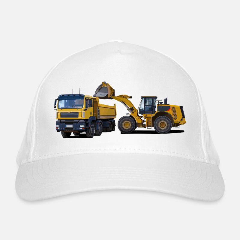 Truck with wheel loader Organic Baseball Cap