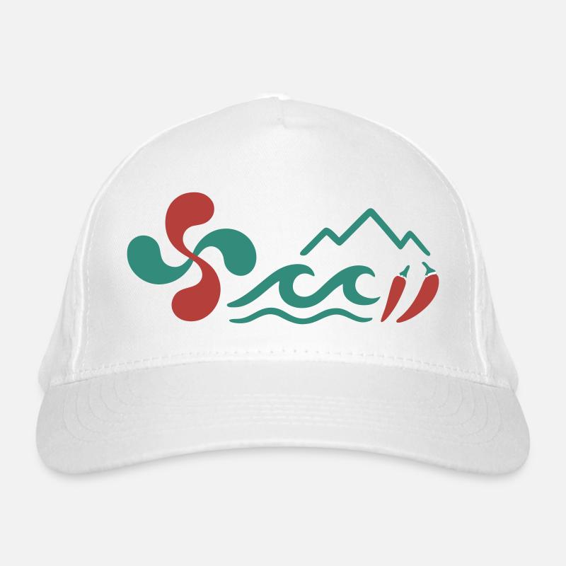 Mountain and Colorful Chili Pepper Pattern Organic Baseball Cap