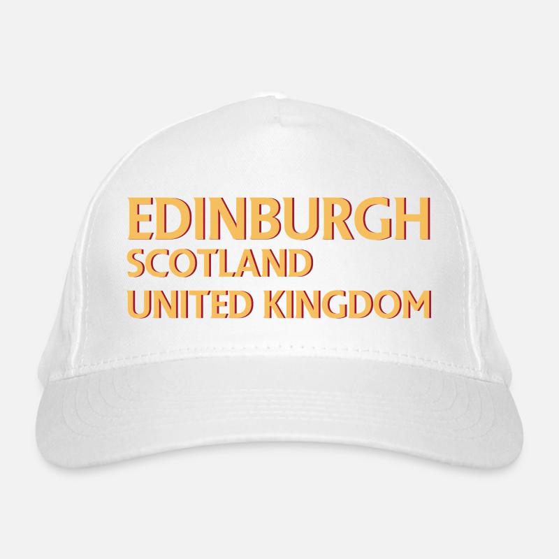 Edinburgh – Schottland Textdesign Bio-Baseballkappe