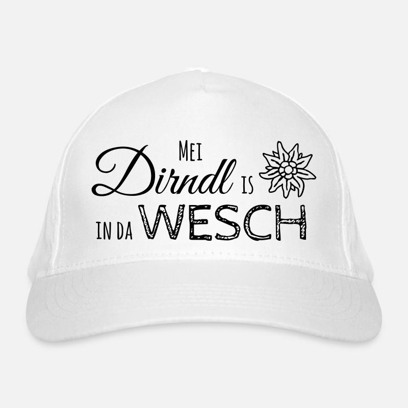 Mei Dirndl is in da Wesch Bio-Baseballkappe