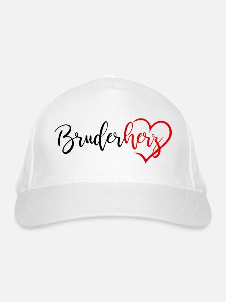 Bruderherz - Bio-Baseballkappe - Weiß