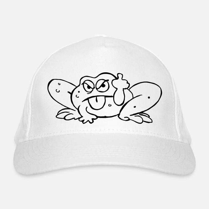 Crapeaud zieht die Zunge Bio-Baseballkappe