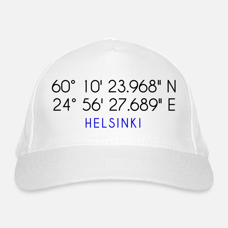 Helsinki coordinates Organic Baseball Cap