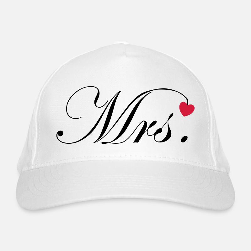 Mr and Mrs Hochzeit Herz Design Paar Geschenk Bio-Baseballkappe
