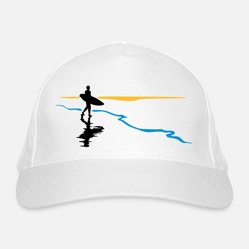 Surfeur à la plage Casquette classique bio