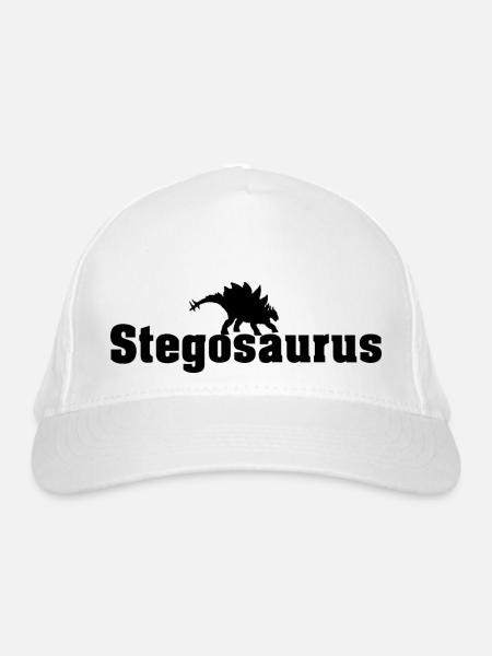Stegosaurus - Organic Baseball Cap - white - Front