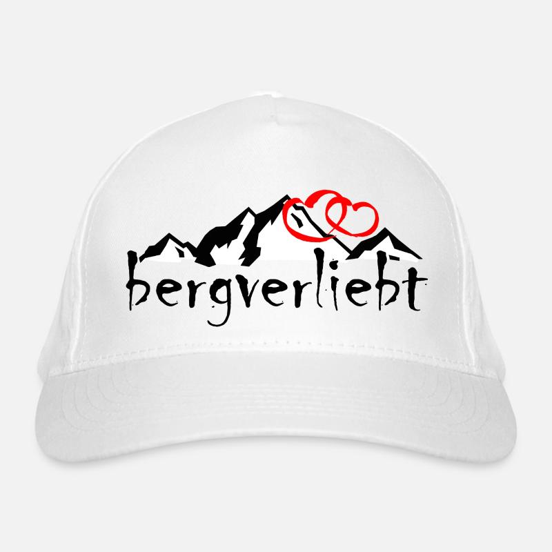Bergverliebt - Bio-Baseballkappe - Weiß