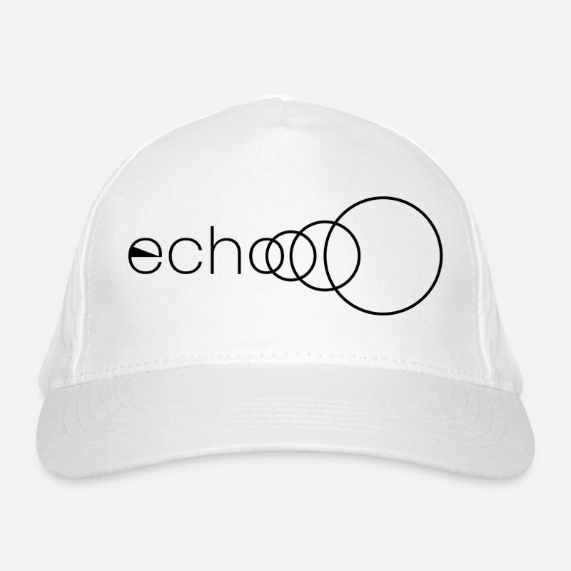Schwarzes Echo-Logo Bio-Baseballkappe