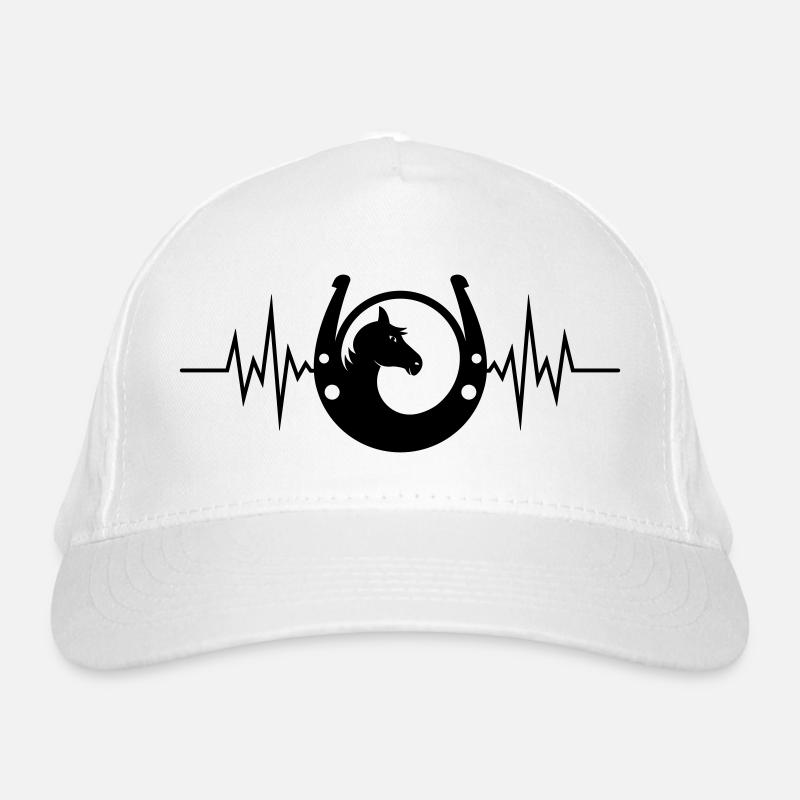 Pferd uni Herzfrq Bio-Baseballkappe
