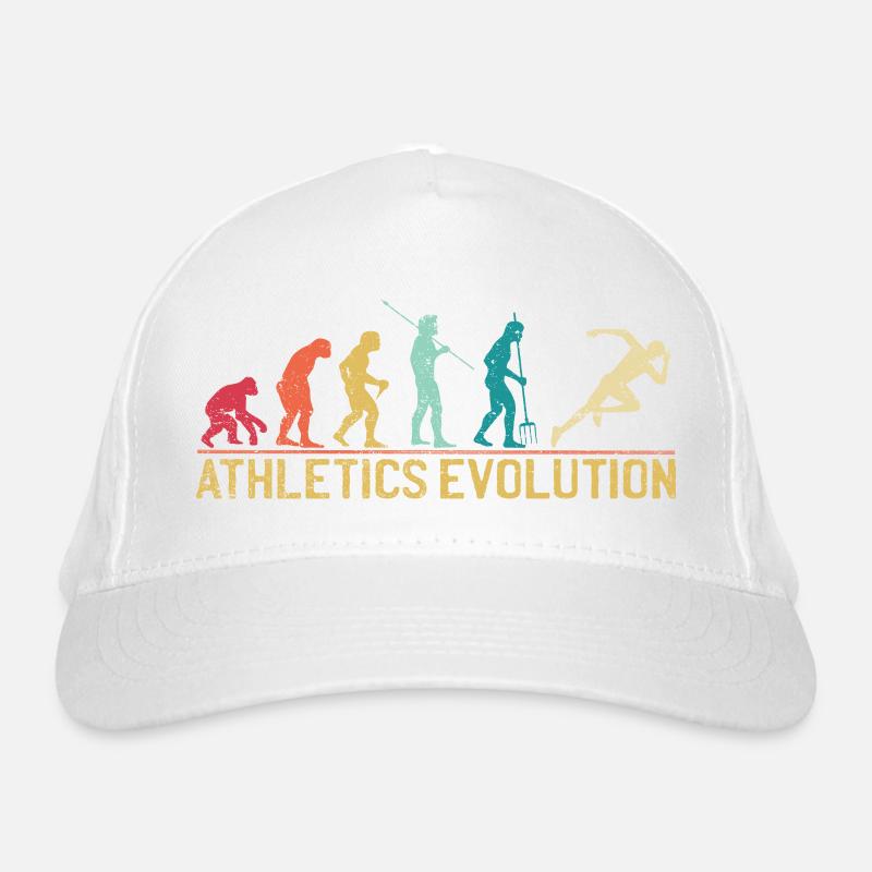 Evolution der menschlichen Athleten Kunstdruck Bio-Baseballkappe