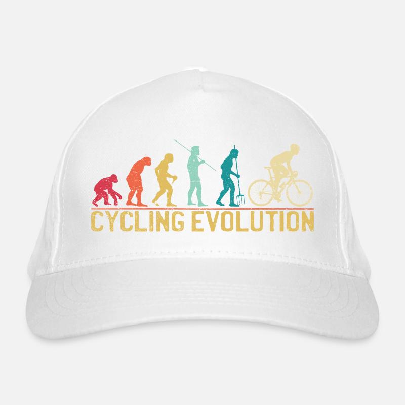 Illustration artistique de l'évolution du cyclisme Casquette classique bio