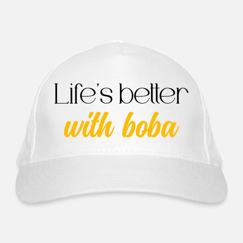 Das Leben ist besser mit Boba Tea Happy Bubble Drink Bio-Baseballkappe