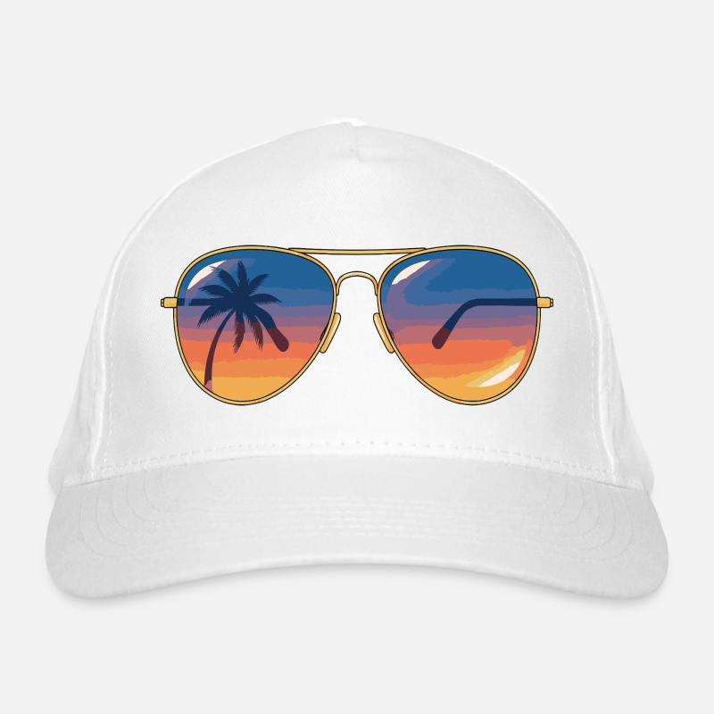 Sunglasses Sunset Palm  Organic Baseball Cap