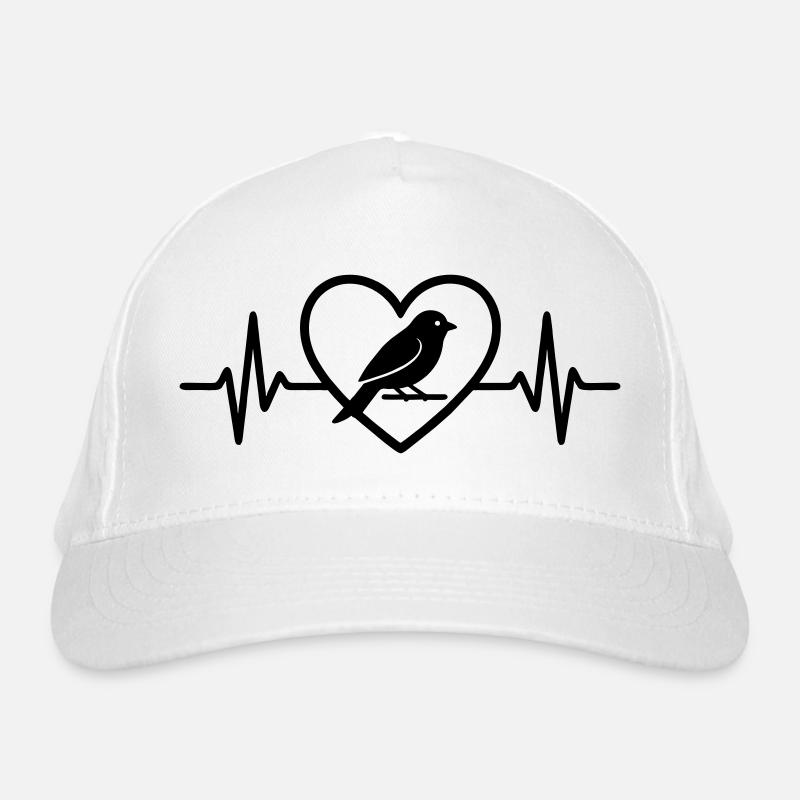Kanarienvogel Herz Bio-Baseballkappe