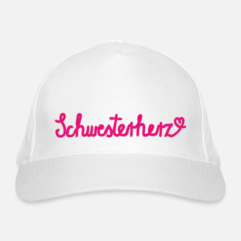 Schwesterherz - Geschenk mit Herz Bio-Baseballkappe