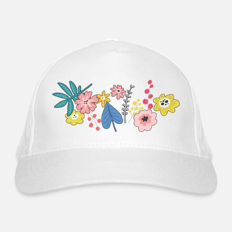 Blumenranke Bio-Baseballkappe
