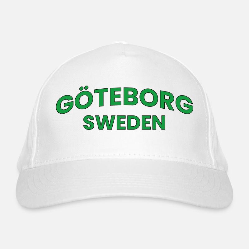 Göteborg, Suède, en texte à courbe verte Casquette classique bio