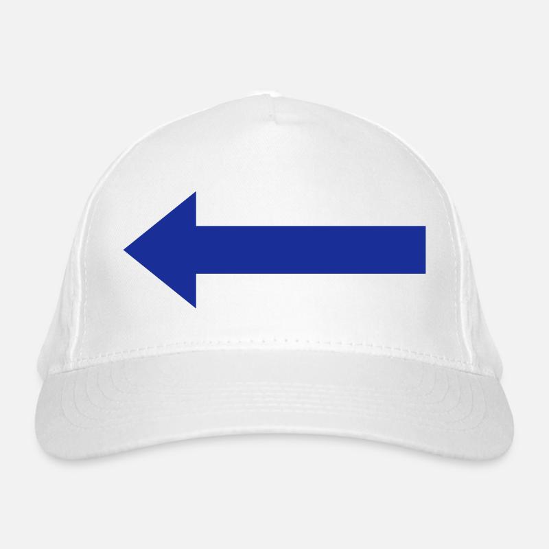Flèche gauche bleue Casquette classique bio