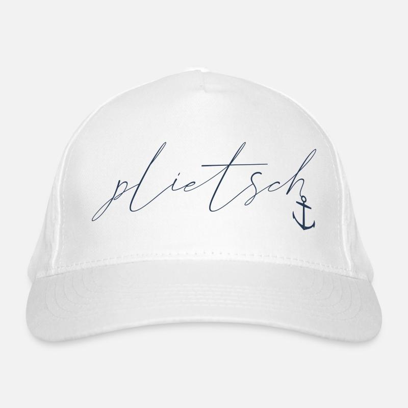 plietsch - intelligent clever smart - platt eben Bio-Baseballkappe
